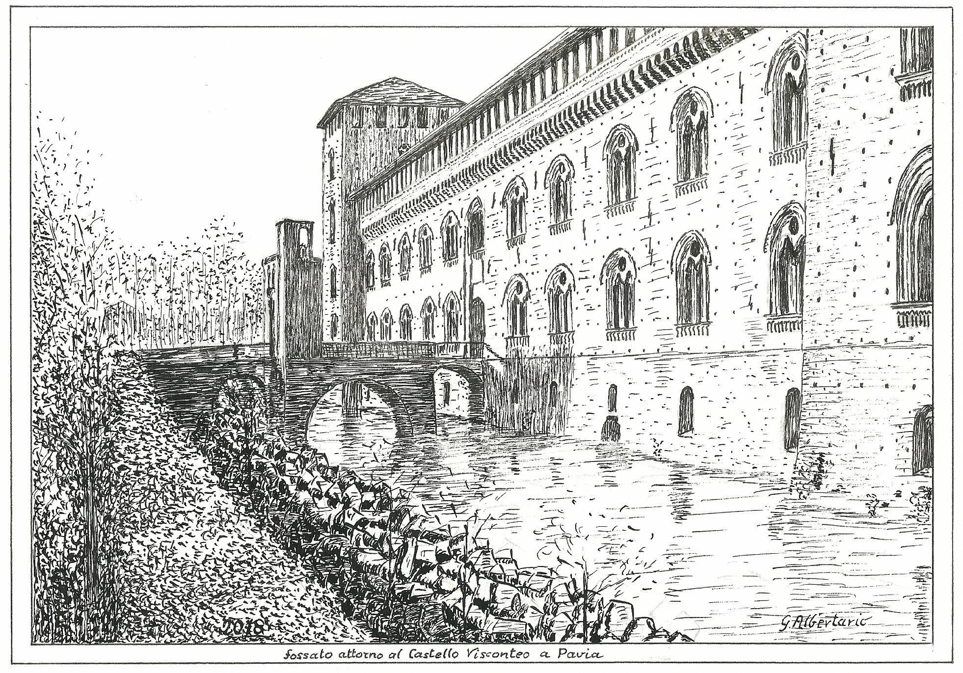 Fossato attorno Castello Visconteo - Pavia